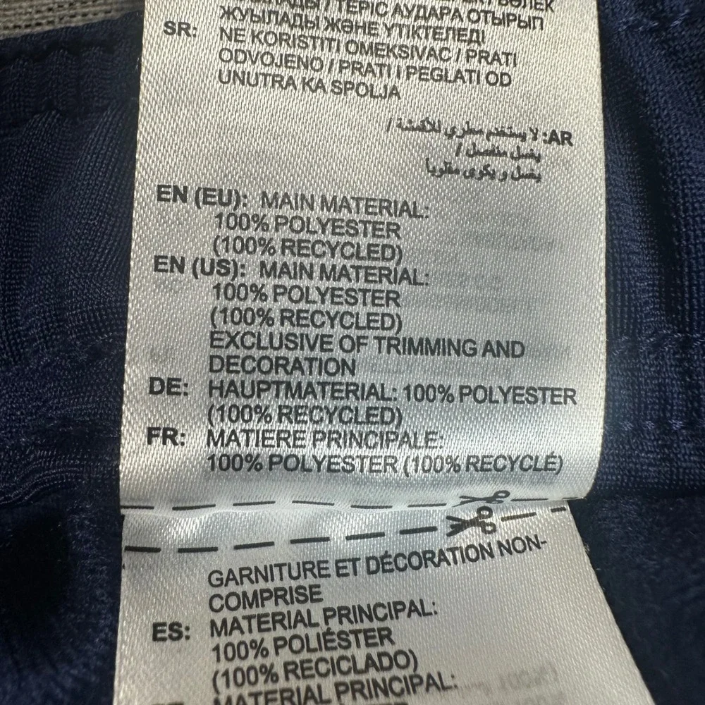 Adidas Track Pants Mens M Navy Blue Tapered Ankle Zip Athletic Training Joggers